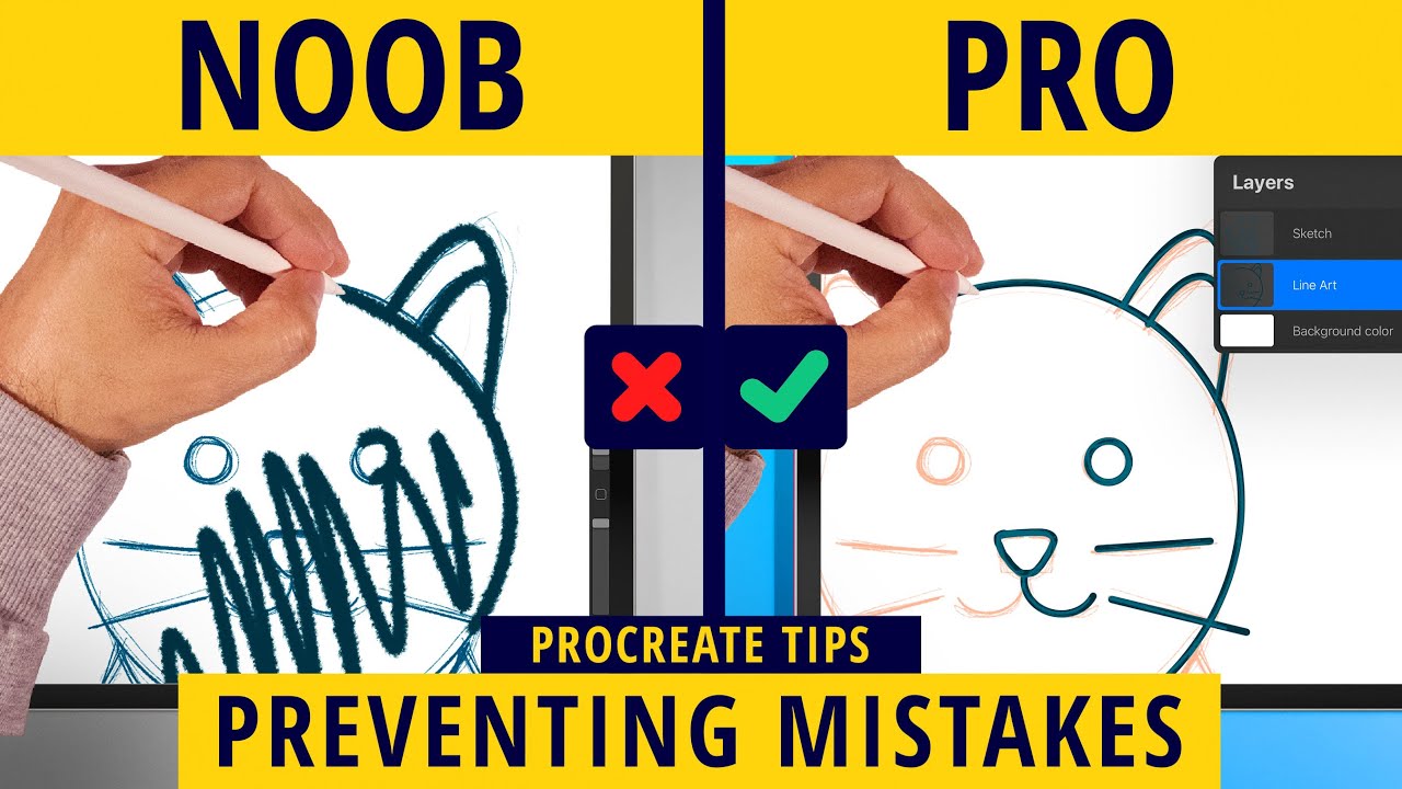 How To Prevent Drawing Line Art On Your Sketch Layer Procreate Tips Youtube How To Prevent Drawing Line Art On Your Sketch Layer Procreate Tips Youtube