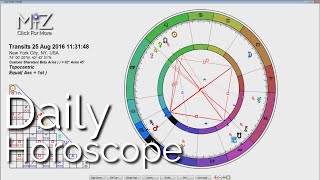 Daily Horoscope August 25, 2016 - Lunar Grand Cross - True Sidereal Astrology
