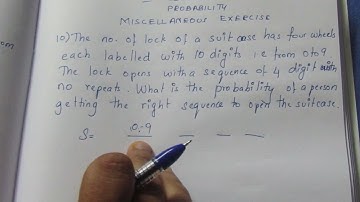 CBSE NCERT CLASS11 MATHS PROBABILITY MISCELLANEOUS EX SUM 10 (SOLUTION IN TAMIL)