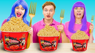 BIG VS MEDIUM VS SMALL PLATE CHALLENGE || Funny Giant VS Tiny FOOD by 123 GO! CHALLENGE