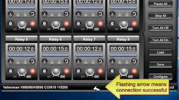 Control Velleman VM8090/K8090 Relay Card with Quick Timer r8X