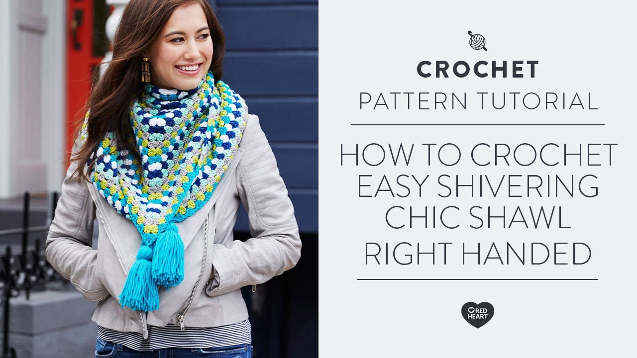 How to Crochet Easy Shivering Chic Shawl Right Handed - YouTube