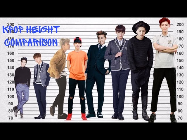 Kpop Height Comparison Short Vs Tall Idols Top Selling Boy Groups Bts Exo Big Bang Suju More Youtube