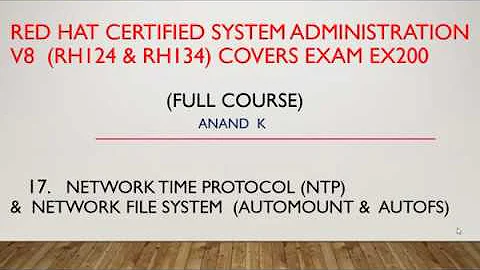 17. Red Hat Linux RHCSA V8  EX200 -  NTP & NFS