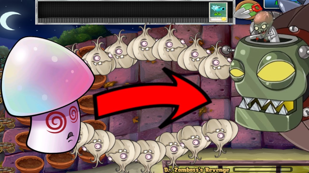 Plants vs Zombies Hack - 1 Hypno shroom vs Dr Zomboss | MrongerPvZ ...
