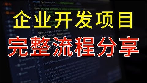 5分钟，了解企业开发项目的完整流程~