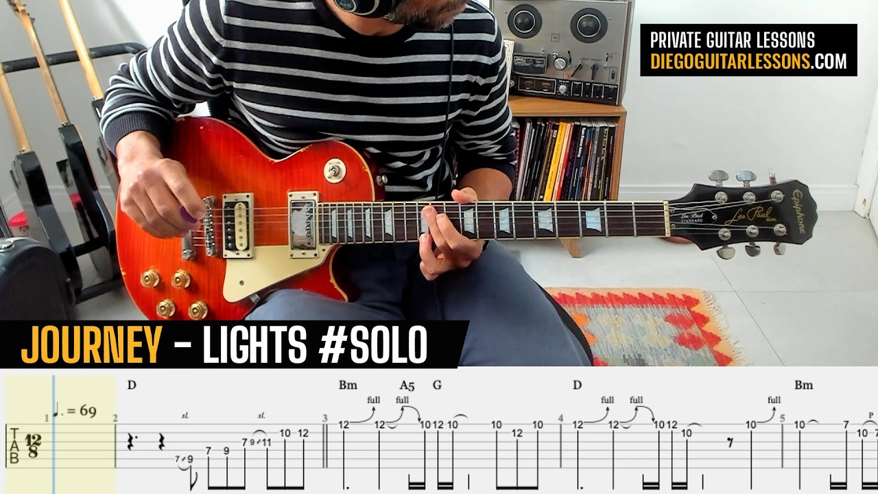 Journey — Lights Guitar Solo + TAB | Diego Fonseca