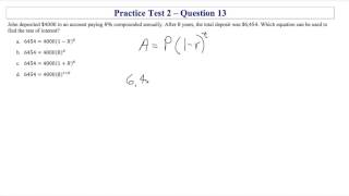 Algebra EOC Practice Test #2 Question #13