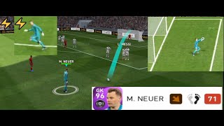 Manuel NEUER takes Free KICK 🔥🔥 and Saves Goal under a Minute 💥💥 || PES MOBILE || #shorts #pes