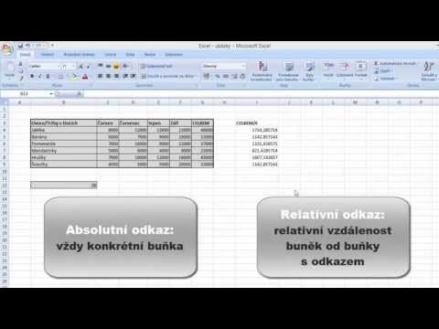 Microsoft Excel – Vzorce a odkazy
