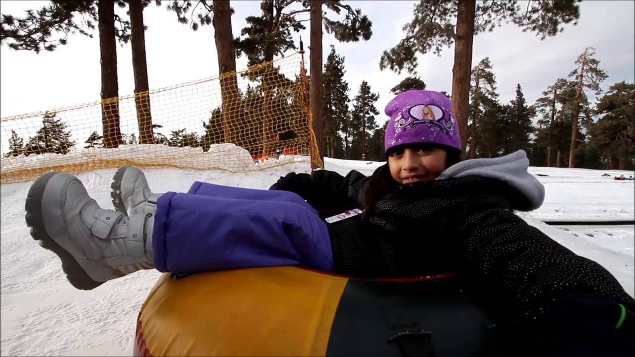 Wrightwood CA Sofia snow tubing. YouTube