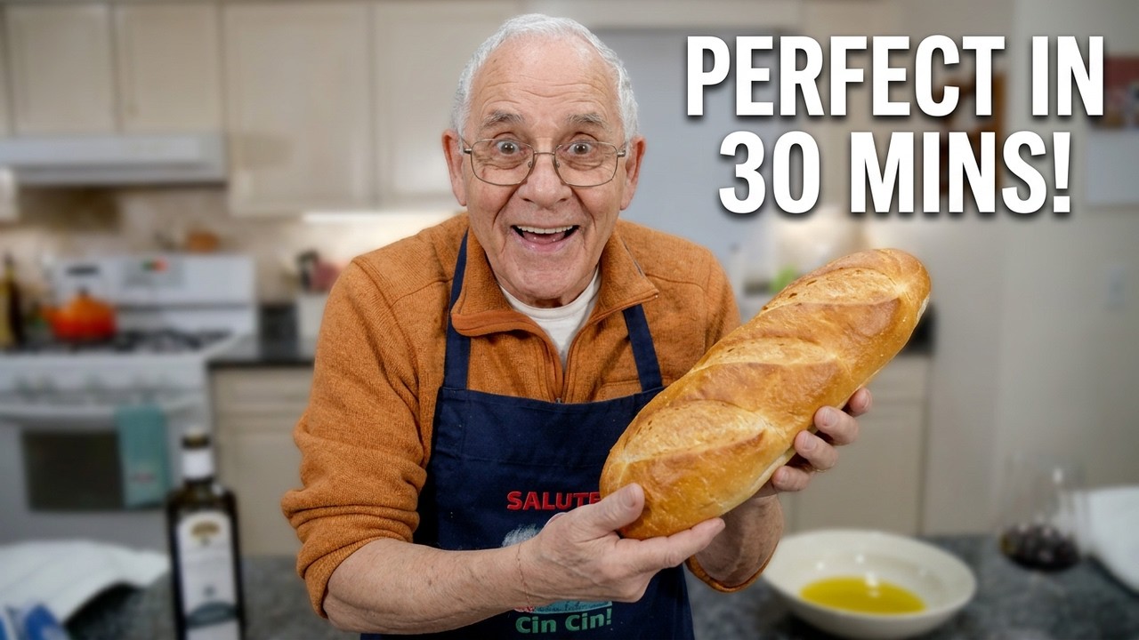 Homemade Italian Bread in 30 Minutes! No fancy equipment!