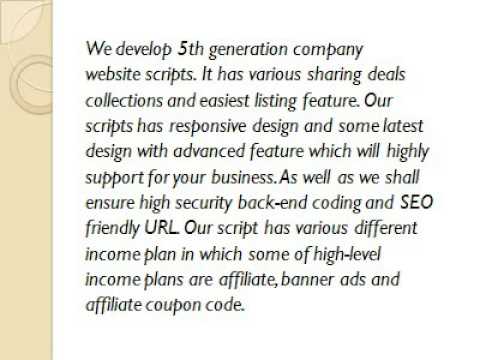 Coupon and Deal Script