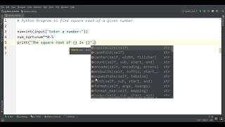 Python Program to find the square root of a given number