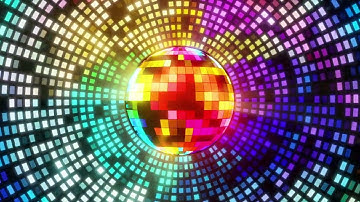 Disco ball multicolored