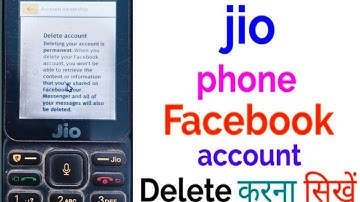 Jio phone Facebook account kaise delete kare, jio phone me facebook kaise delete kare,