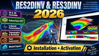 RES3DINV / RES2DINV 2026 | 3D & 2D Resistivity and IP Inversion | Installation