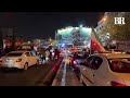 Iranians celebrate after the announcement of a ceasefire