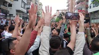 Amedspor taraftarlarından Kastamonuspor galibiyeti kutlaması