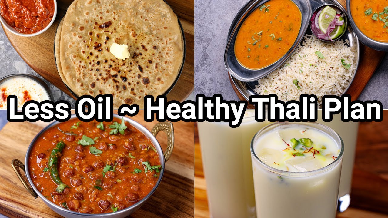 Less Oil Day to Day Healthy Thali Meals Combo Recipes   Complete & Basic Lunch Meal Plan Combo