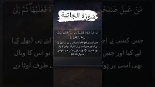 Recitation of Surah Al-Jashia (Ayat 15) #shortsfeed #islamicreminder #ytshorts #quranshorts
