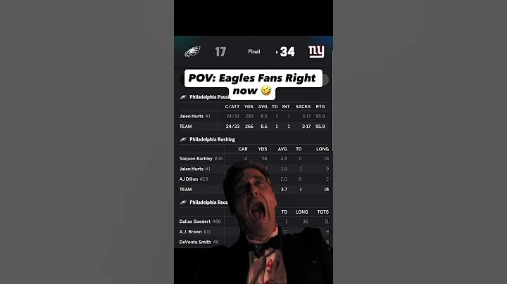 Eagles Fans in SHAMBLES 😭 Losing to the GIANTS like THIS is wild! 💀 #NFL #Eagles #Giants #nflmemes