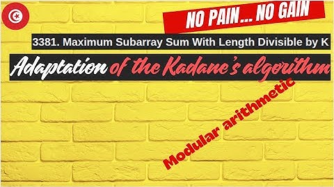 3381  Maximum Subarray Sum With Length Divisible by K