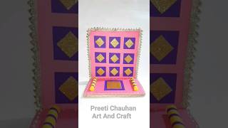 Ganpati Decoration Ideas At Home | How To Make Ganesh Ji Singhasan | Ganpati Decoration 2023 #shorts screenshot 3