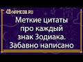 Меткие цитаты про каждый знак Зодиака. Забавно написано