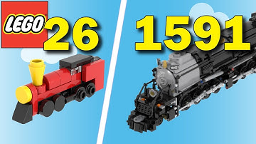 Lego Trains in Different Scales - Size Comparison