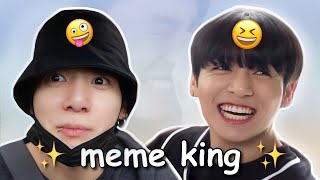 jungkook being the king of memes and imitation