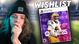 My Wishlist for EA Sports College Football 25!