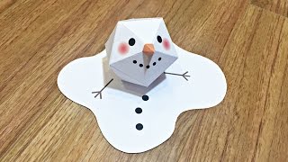 MELTING SNOWMAN PAPER TOY TUTORIAL
