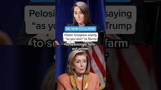 Celebrity MS NOW EXCLUSIVE: Pelosi: Congress saying "as you wish" to Trump Profile