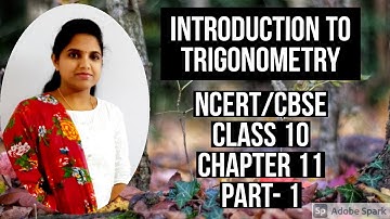 Introduction To Trigonometry /(NCERT/CBSE)/Class-10/ SSLC/Chapter- 11/ Part- 1
