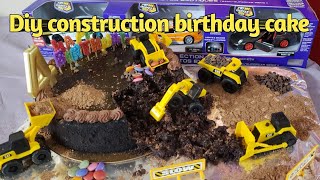 Our  Diy Construction Birthday Cake For Brendon