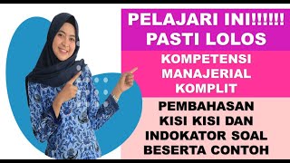 discussion of managerial competency questions pppk 2021 part 4