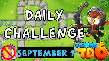 Bloons TD 6 Daily Challenge | Only 2 monkeys challenge | No MK No Powers | September 1 2023
