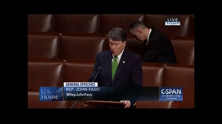 Congressman Faso Delivers Remarks Highlighting Work Done by Climate Solutions Caucus