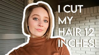 I CUT 12 INCHES OFF MY HAIR! // First Time I Have Ever Cut All My Hair Off