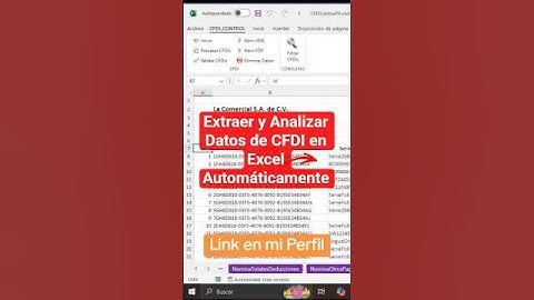Extraer y analizar datos de cfdi en Excel #cfdi #excel #análisiscfdi #contabilidad #exceltips