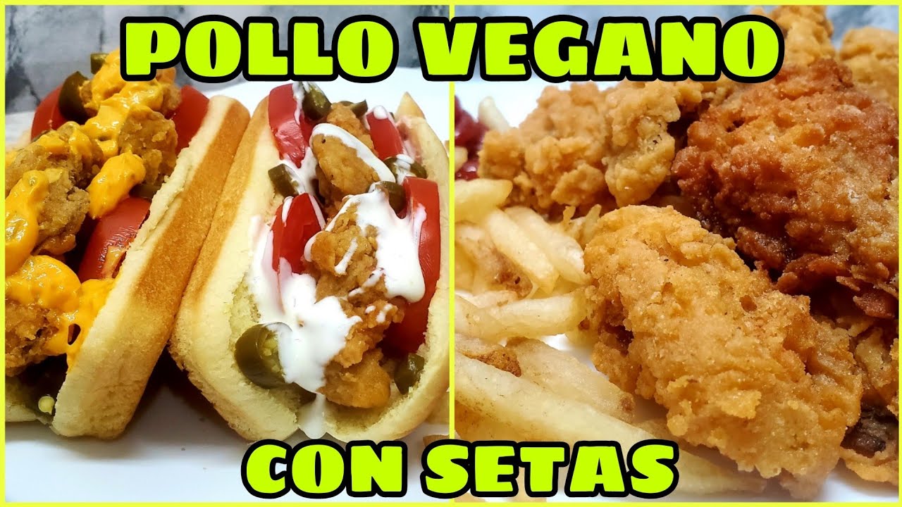 POLLO VEGANO FRITO ELABORADO CON SETAS 🍄