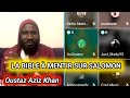 Salomon est til mort mcrant  suivez lenseignement avec oustaz aziz khan dbat inter religieux