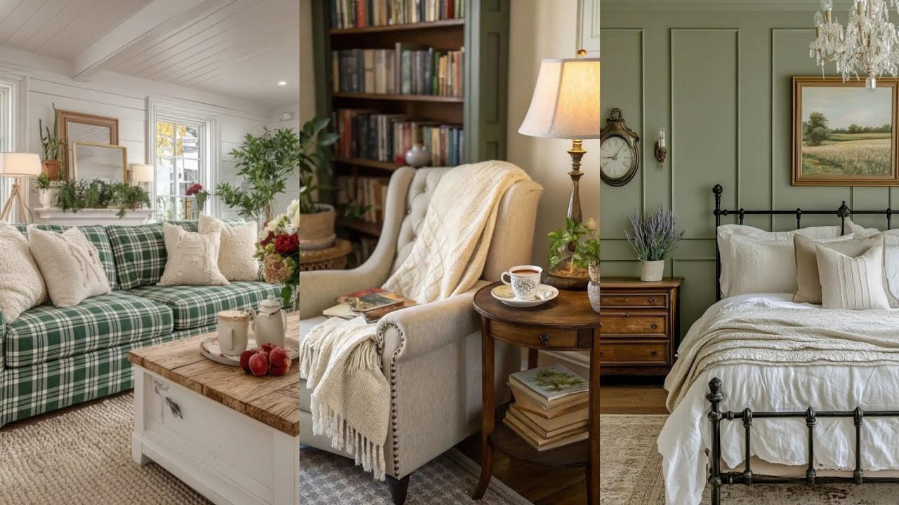 Декор в стиле «фермерский шик» 🌿 Уютная загородная жизнь в зеленых и кремовых тонах