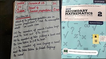 APS | Class 7 | Exercise # 2B | Q # 1 & 6 | New secondary mathematics Book 2 Updated 7th Edition