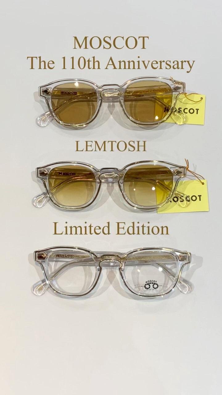 MOSCOT モスコット110周年記念の限定モデル！！ クリスタルゴールドの