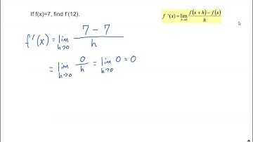 Derivative of a constant function