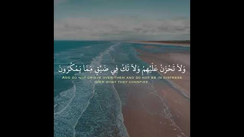 ( واصبر وما صبرك إلا بالله ) -  سوره النحل