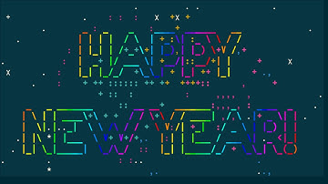 fireworks.py for New Year from ASCIImatics samples
