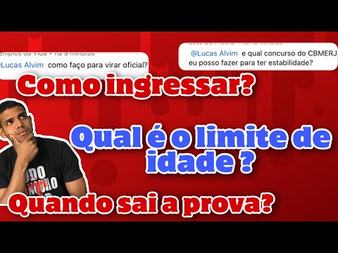 Qual é o limite de idade para ser bombeiro? Quando sai a prova? #AlvimResponde